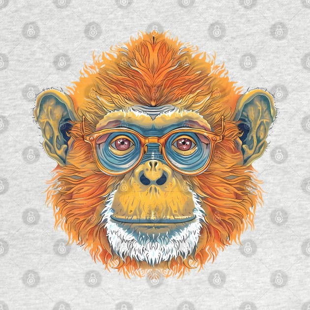 Specs Appeal in the Jungle: The Golden Glam Monkey! by Carnets de Turig